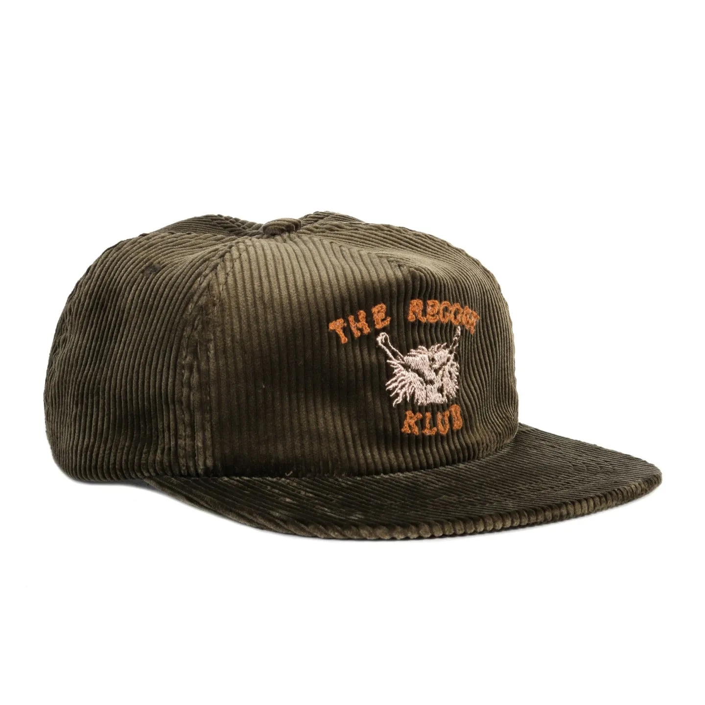 NICHOLAS DALEY CHAIN STITCH CAP OLIVE