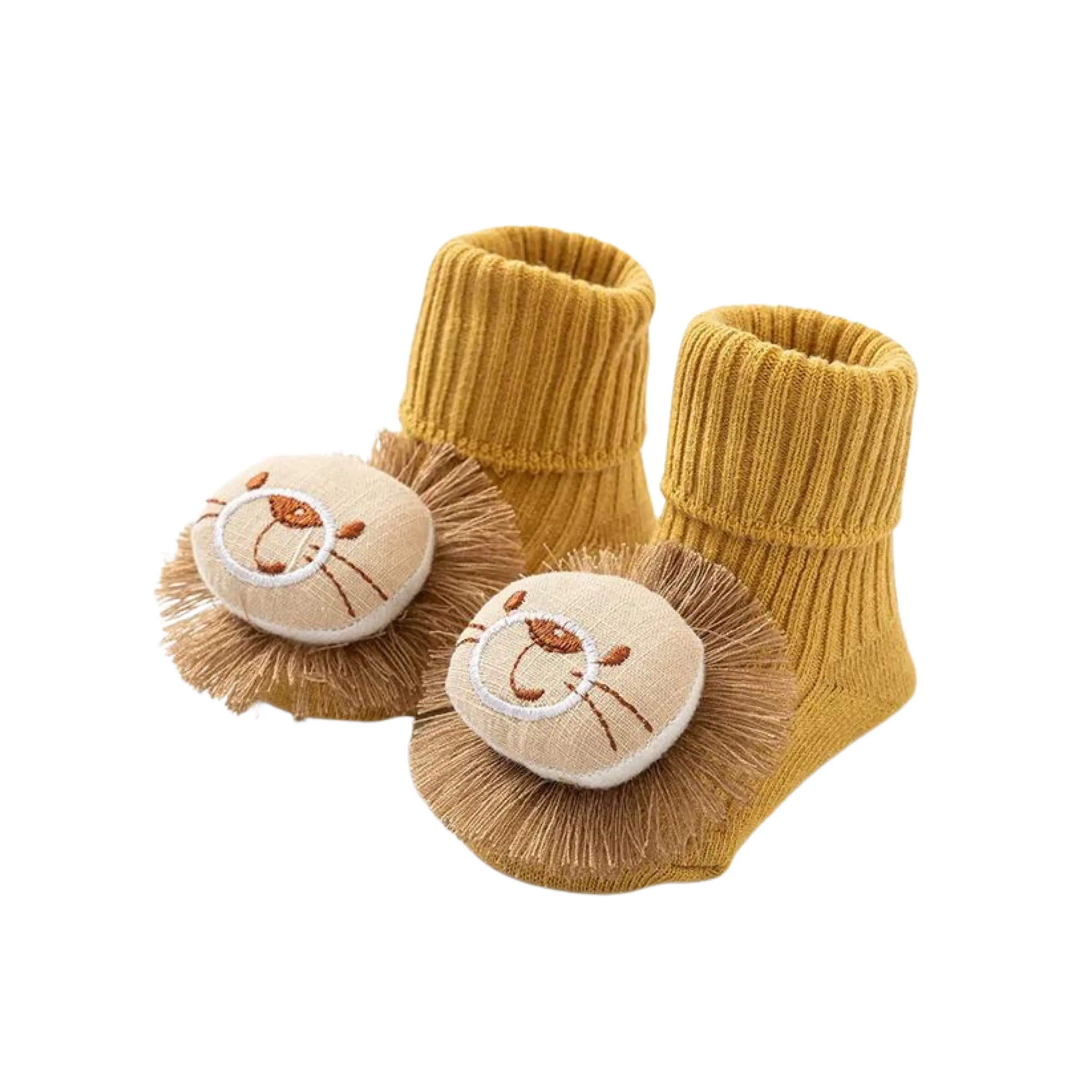 Non-Slip 3D Baby Floor Socks in Pink Bear