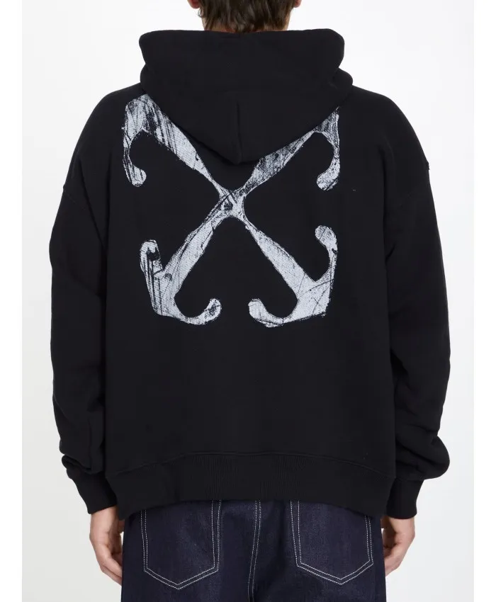 Off-White  |Street Style Long Sleeves Oversized Logo Hoodies