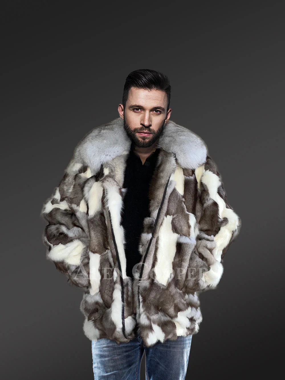 Original Fur vests in black for bold and stylish men