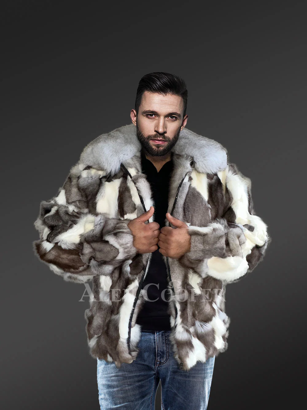 Original Fur vests in black for bold and stylish men