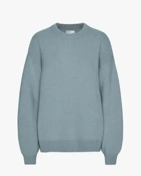 OVERSIZED MERINO SWEATER - STONE BLUE