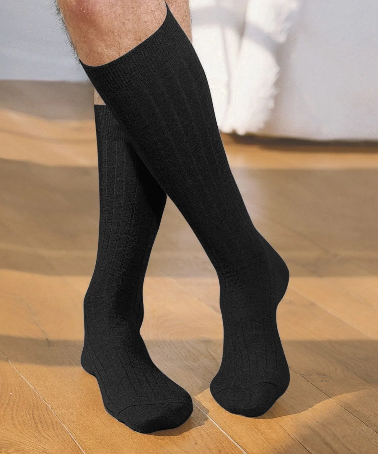 Pack of 2 Knee Length Wool Rich Socks