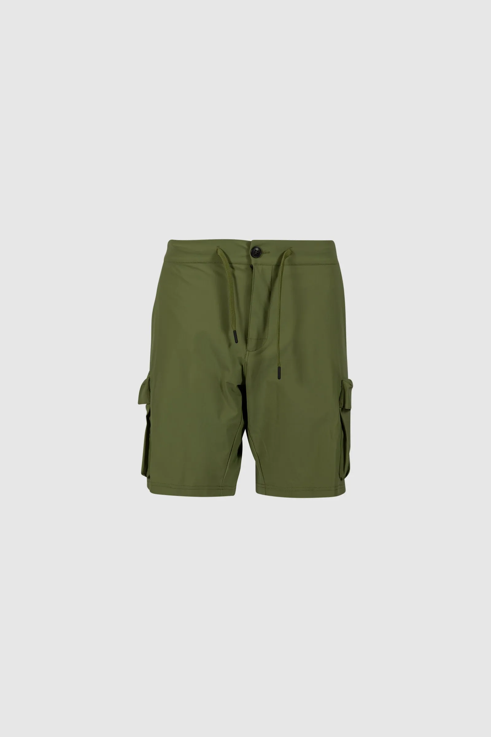 Pantaloncini cargo da uomo verde militare