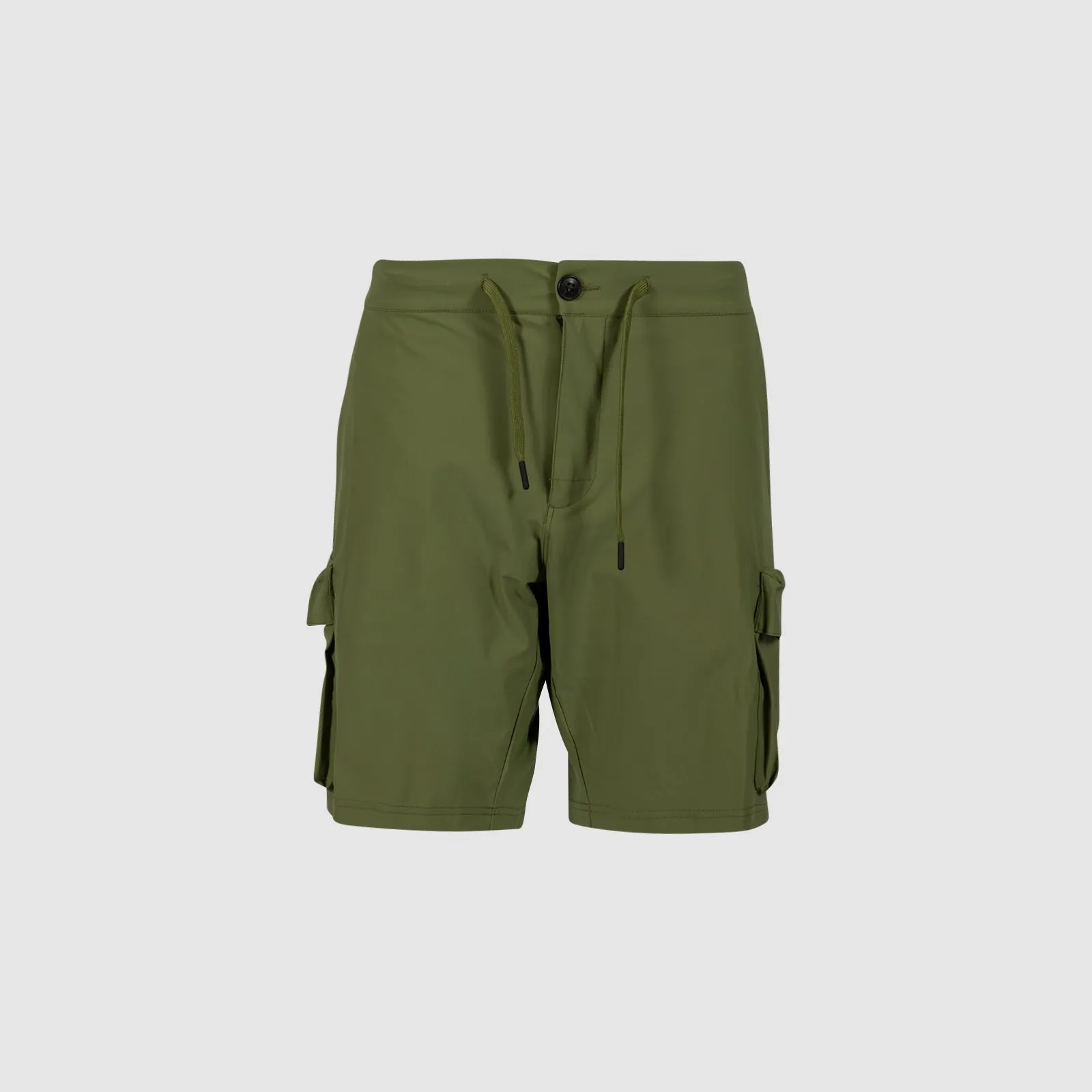 Pantaloncini cargo da uomo verde militare