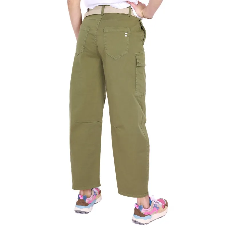 PANTALONE CARGO IN COTONE, VERDE