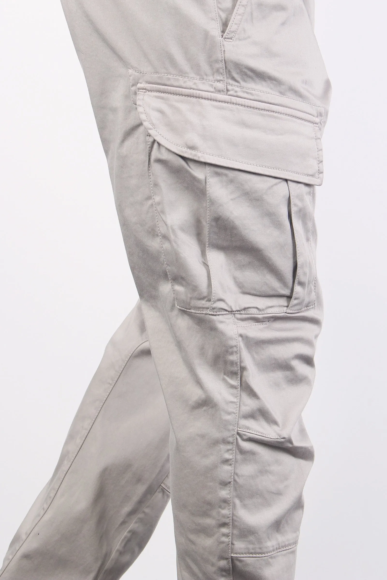 Pantalone Cargo Logo Drizzle Grey