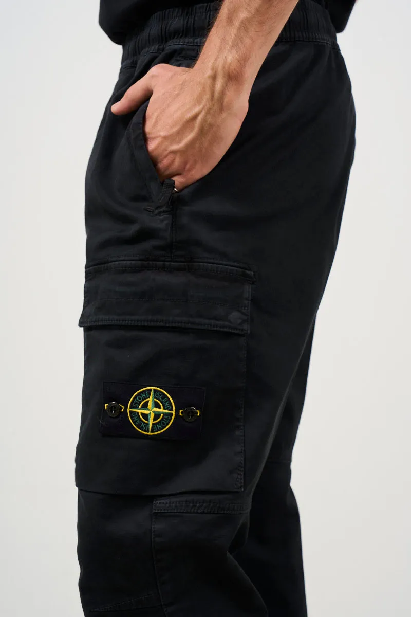 Pantalone uomo cargo nero con tasche