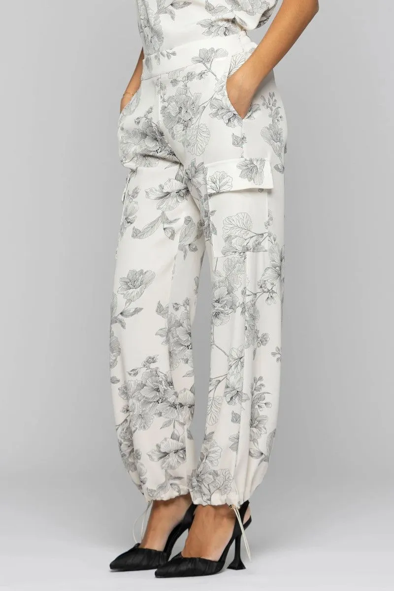 Pantaloni cargo donna Bianco