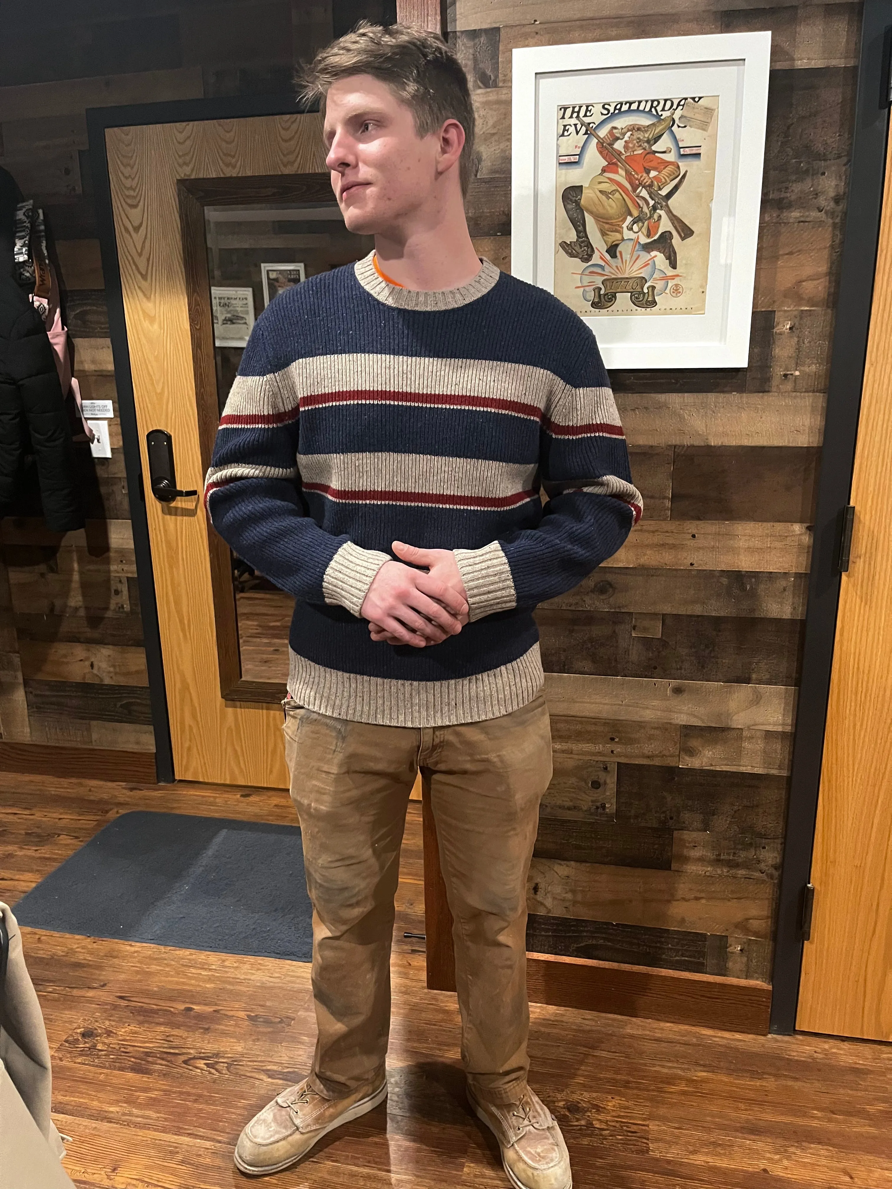 Pendleton PARK STRIPE MERINO SWEATER