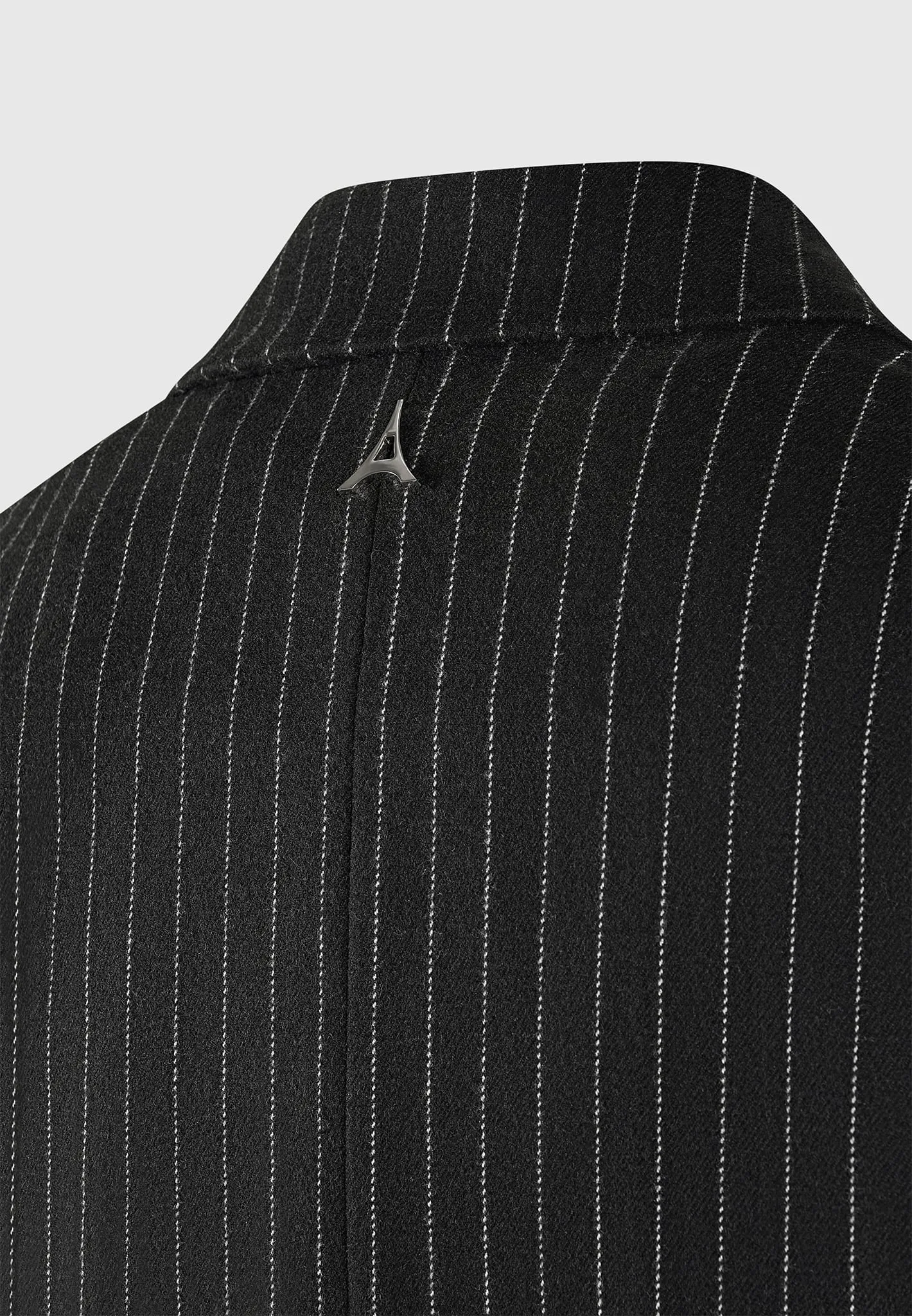 Pinstripe Blazer Dress with Reversible Corset - Black