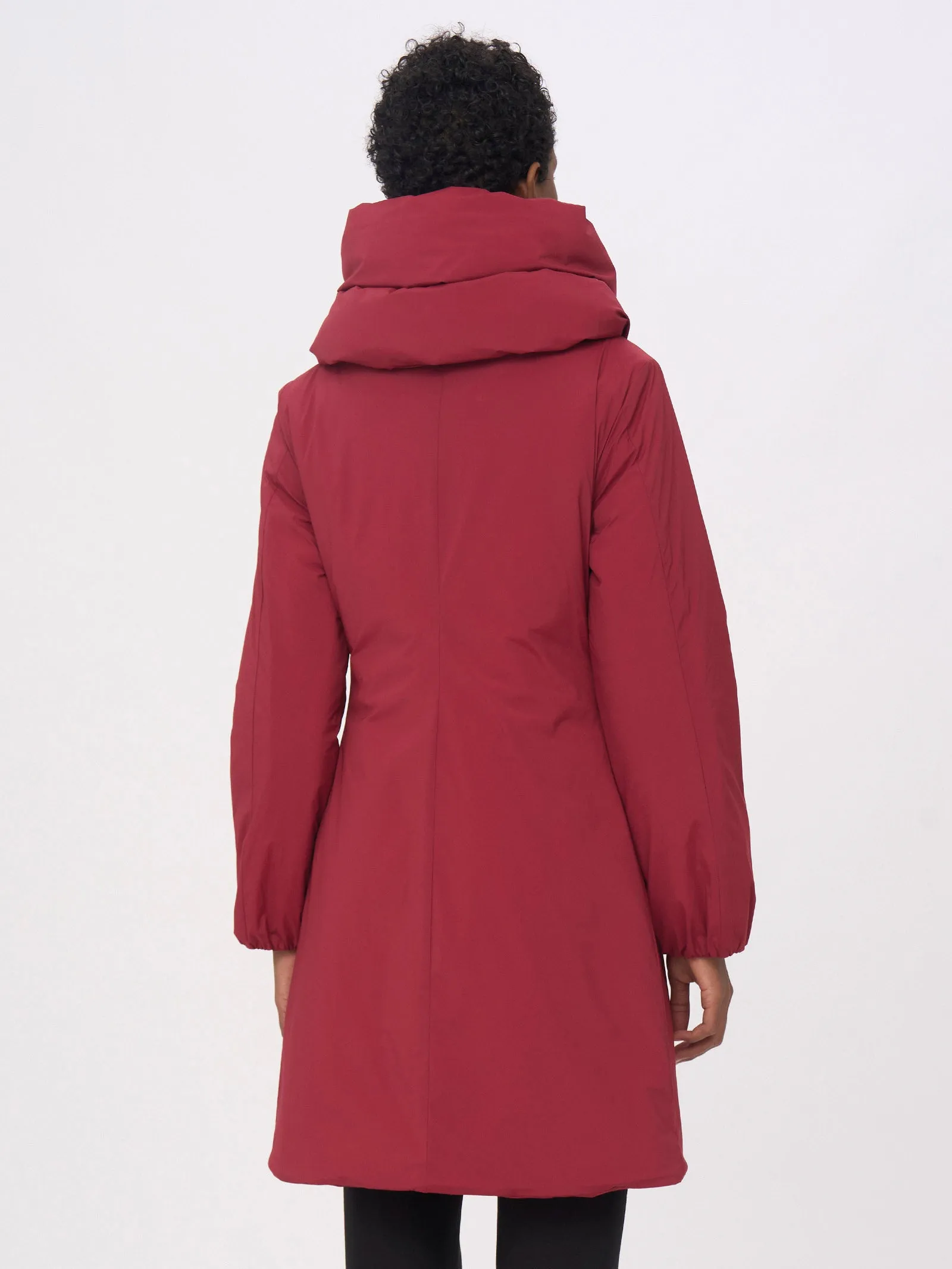 Piumerino Cappotto imbottito in lana con collo alto - Tibetan Red