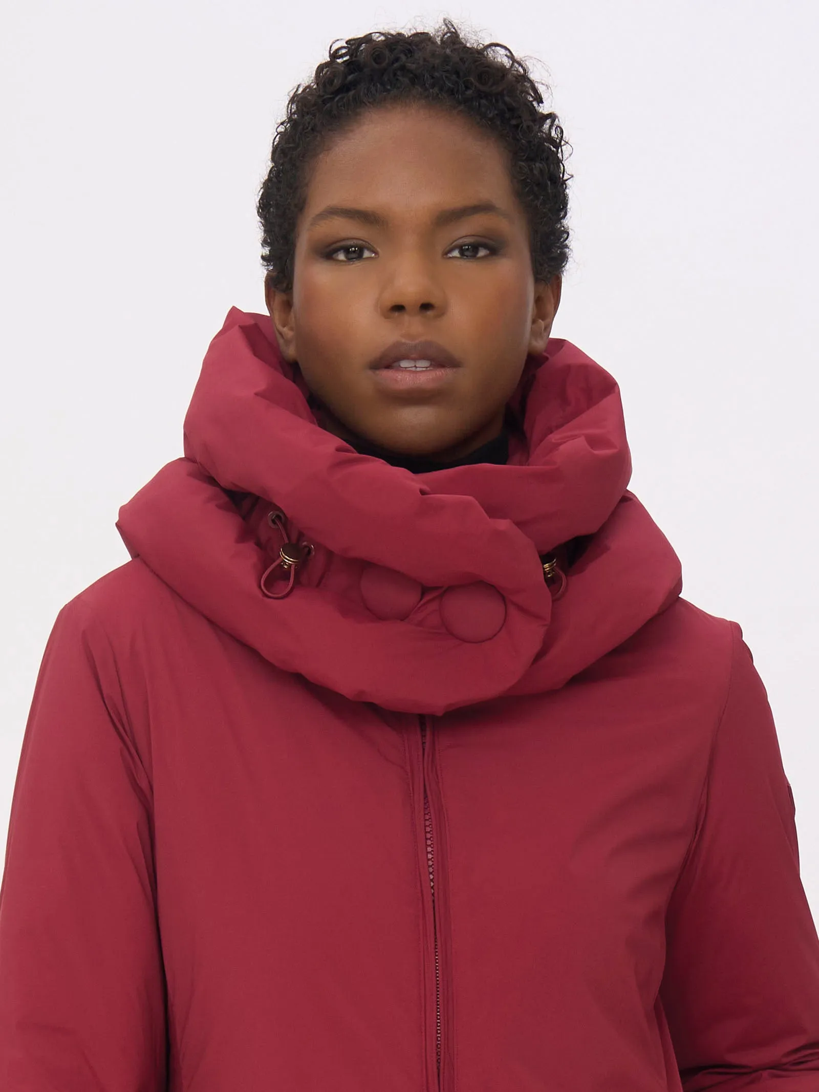 Piumerino Cappotto imbottito in lana con collo alto - Tibetan Red