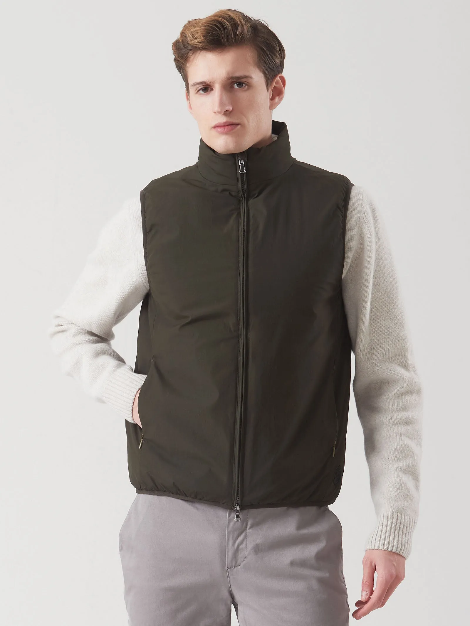 Piumerino - Gilet imbottito in lana - Army