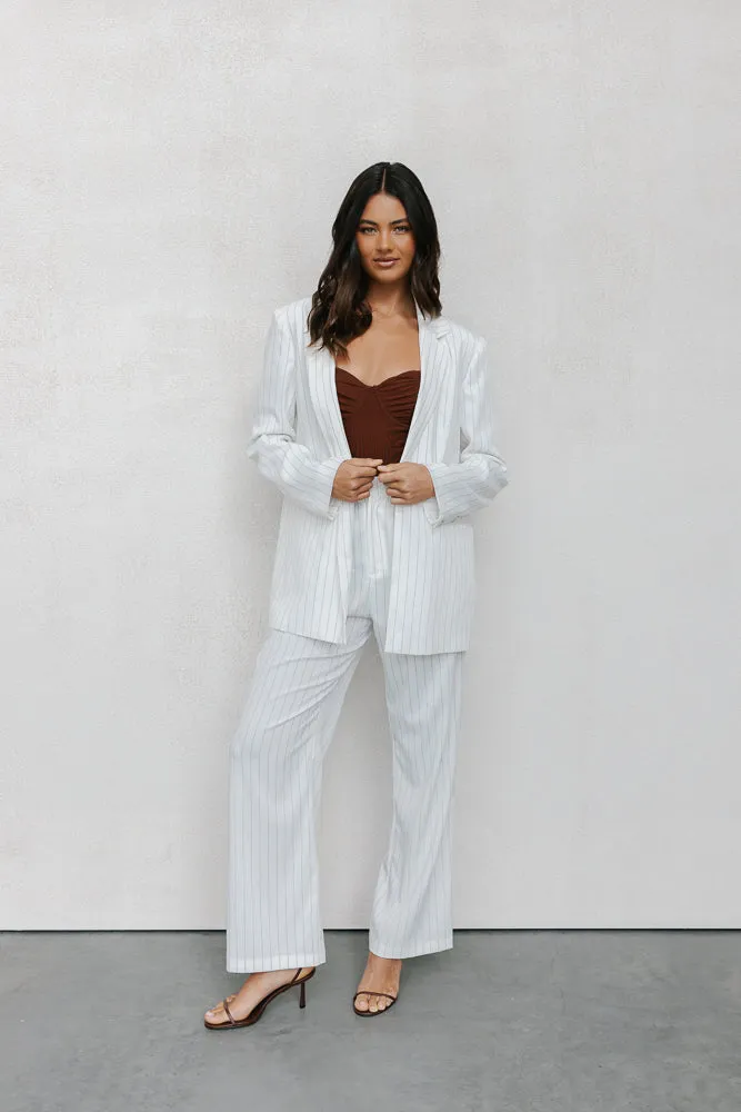 Prinnie Blazer - White Pinstripe