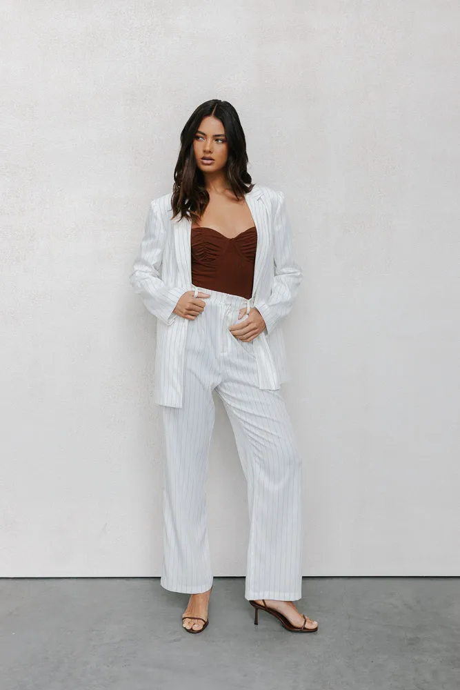 Prinnie Blazer - White Pinstripe