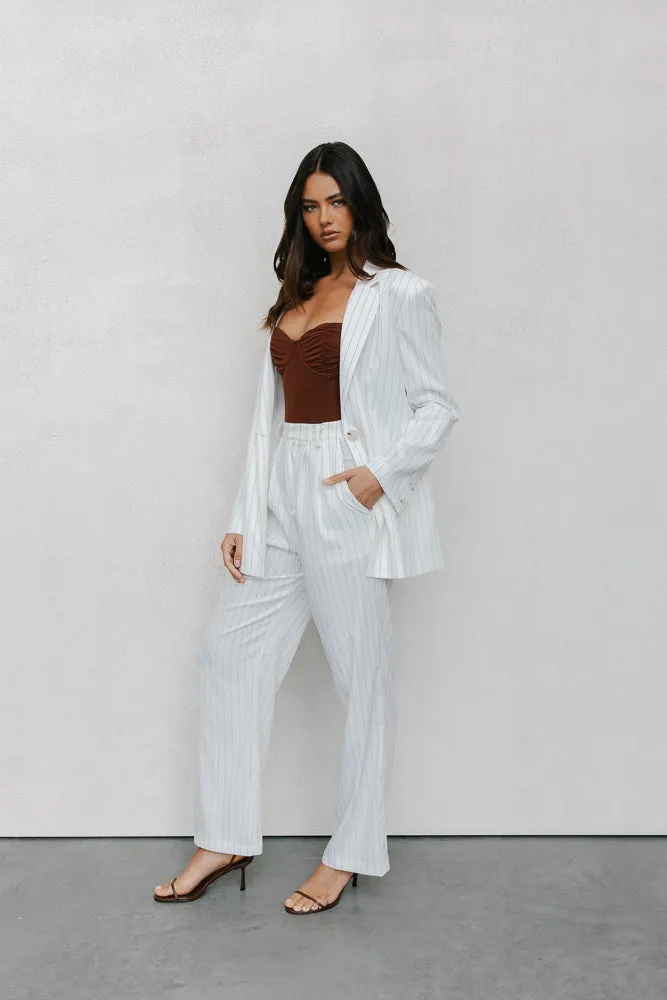 Prinnie Blazer - White Pinstripe