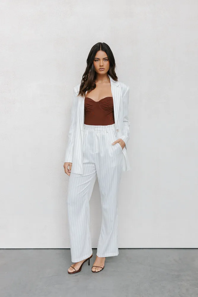 Prinnie Blazer - White Pinstripe