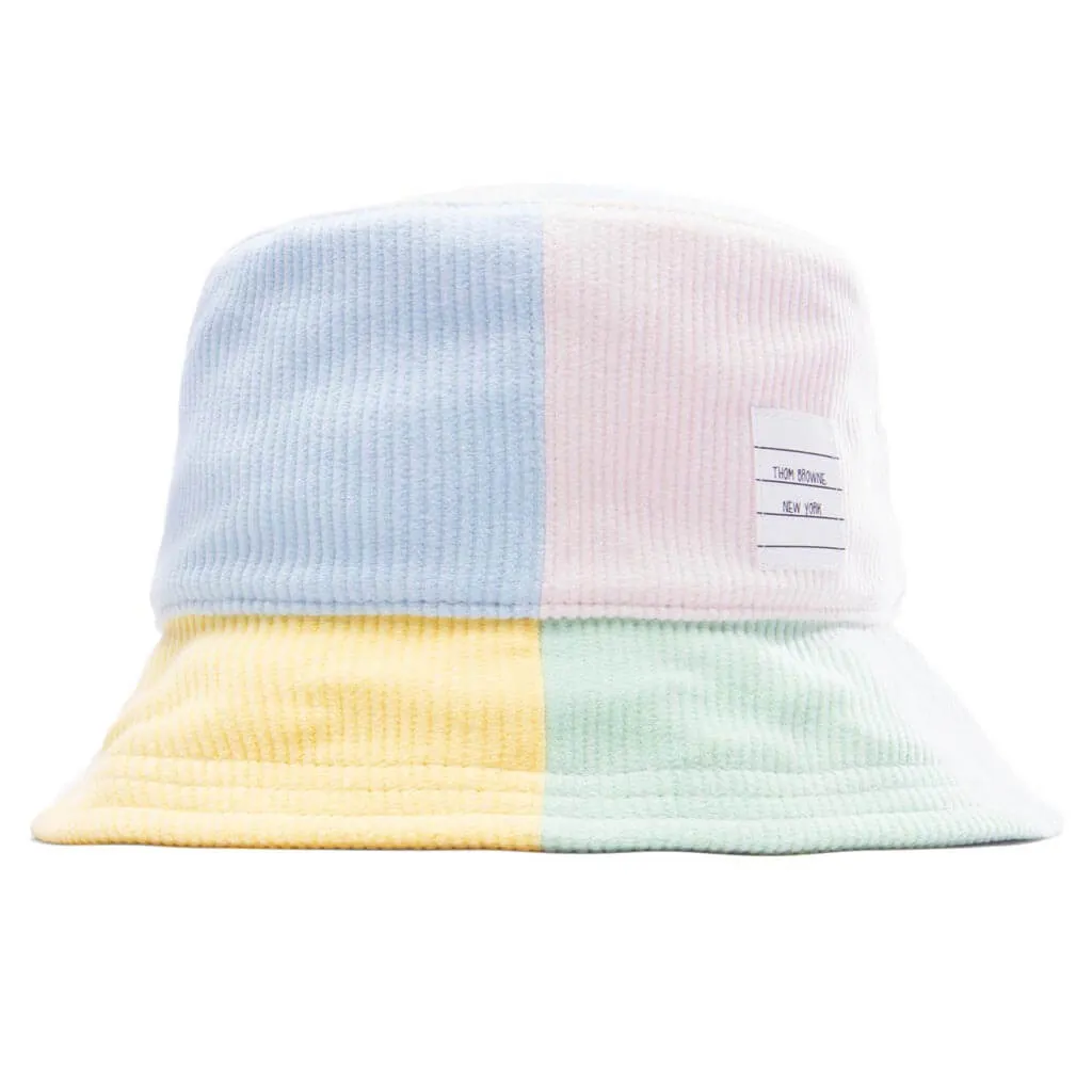 Quartered Funmix Corduroy Bucket Hat - Light Pink