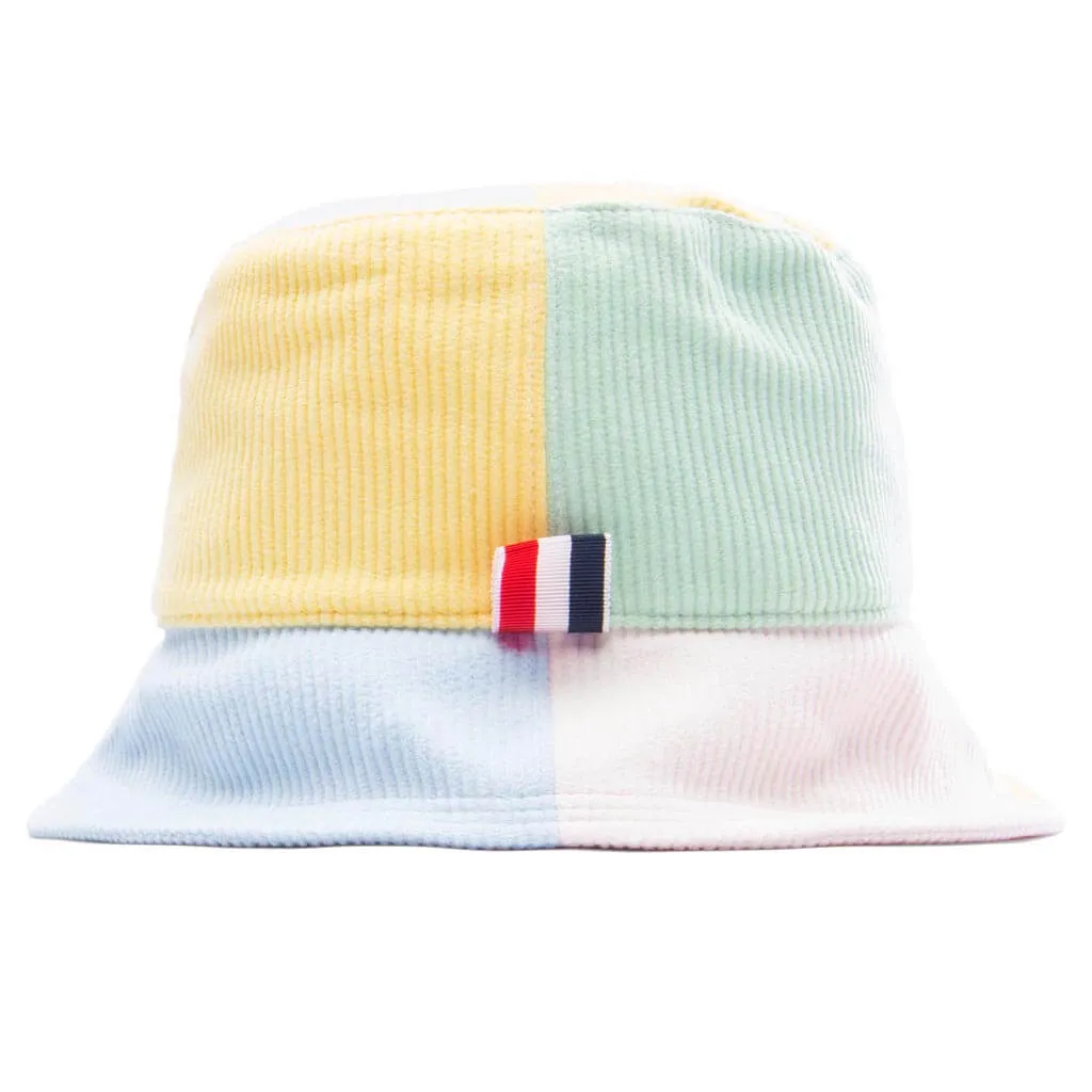 Quartered Funmix Corduroy Bucket Hat - Light Pink