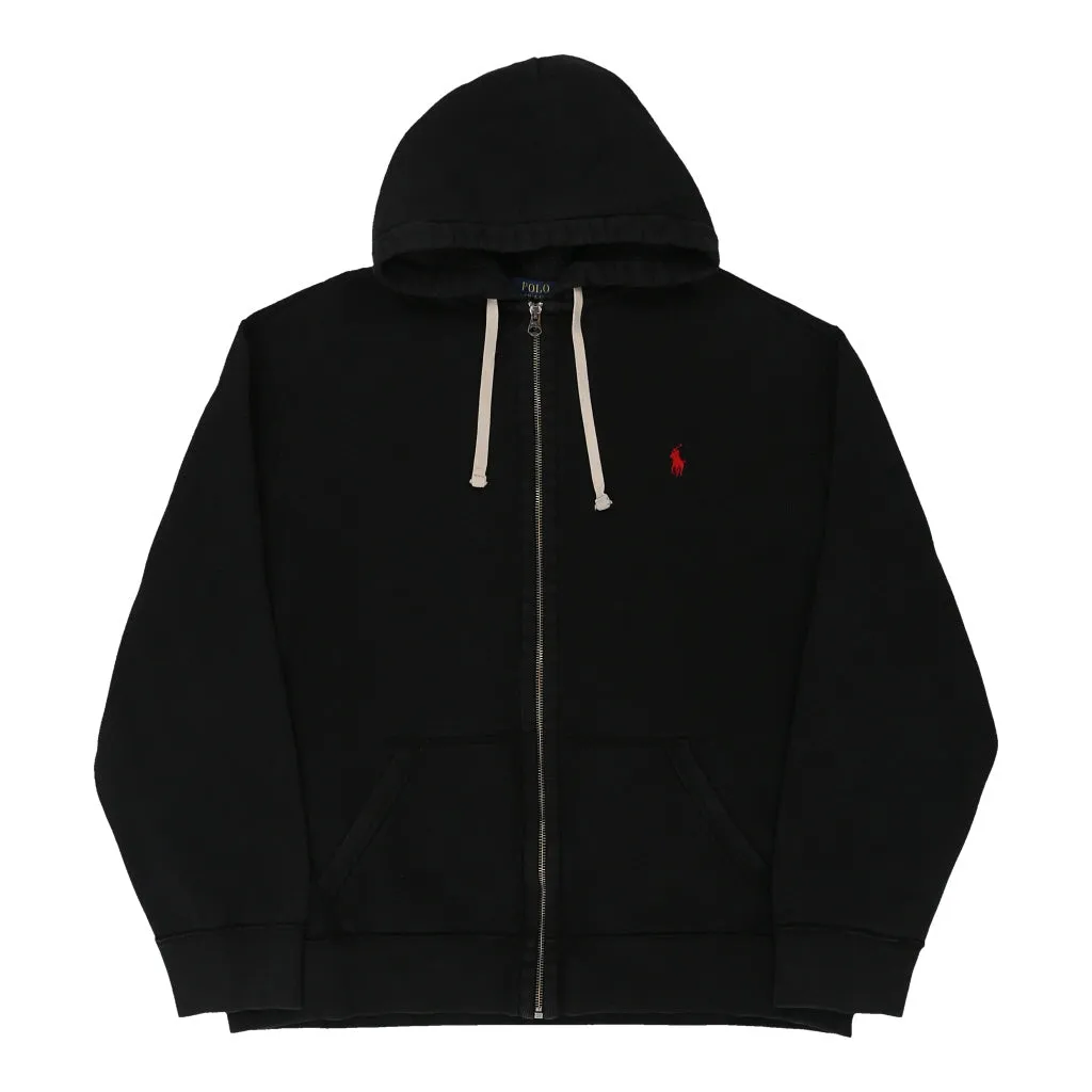 Ralph Lauren Hoodie - XL Black Cotton Blend