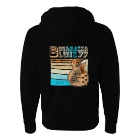 Retro Blues Zip-Up Hoodie (Unisex)