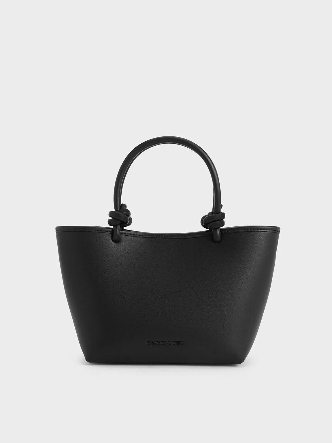 Sabine Knotted-Handle Tote Bag - Jet Black