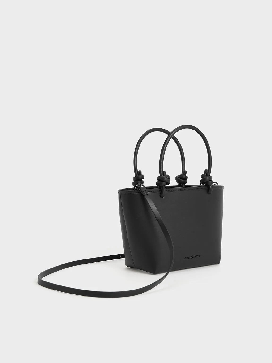 Sabine Knotted-Handle Tote Bag - Jet Black