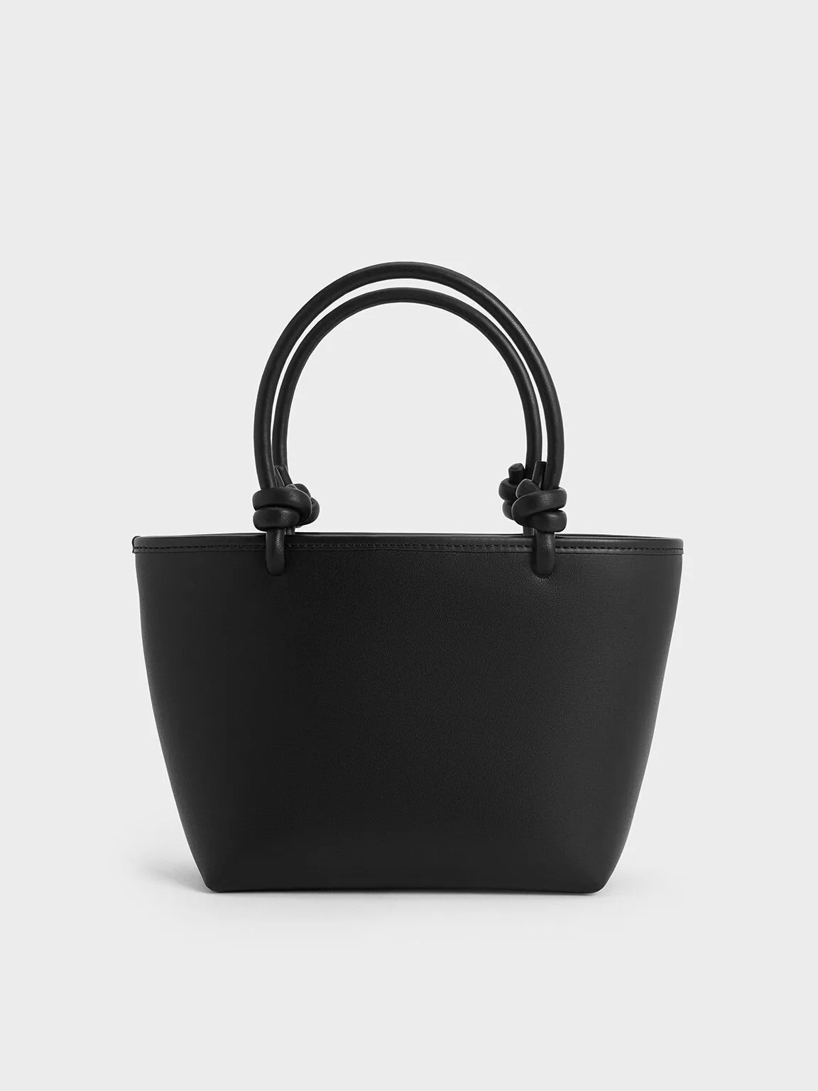 Sabine Knotted-Handle Tote Bag - Jet Black