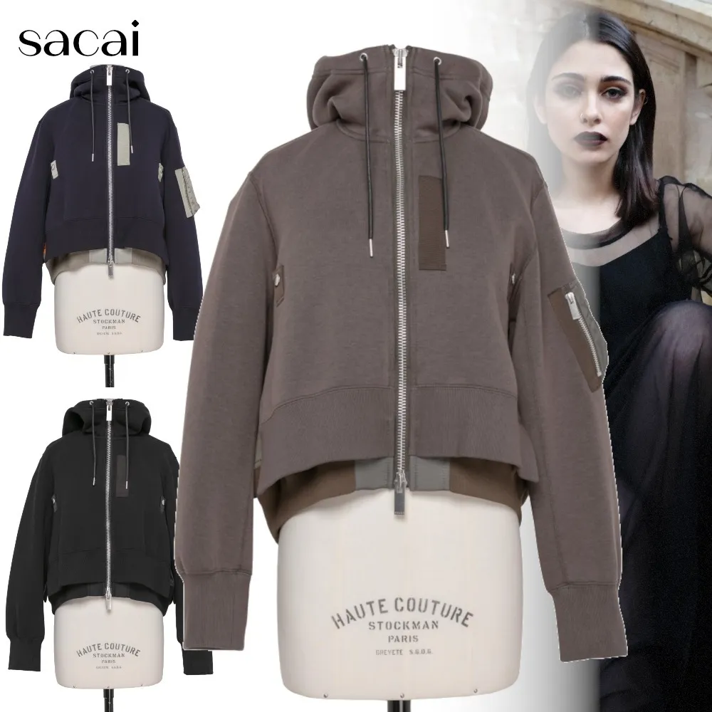 sacai  |Unisex Nylon Blended Fabrics Street Style Long Sleeves Plain