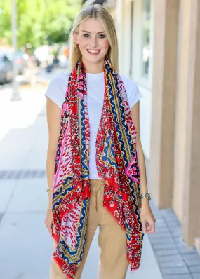 Shelly Printed Scarf RED