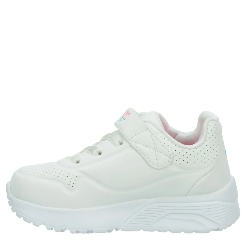 SKECHERS  GIRLS TODDLER JGOLDCROWN UNO LITE SNEAKER