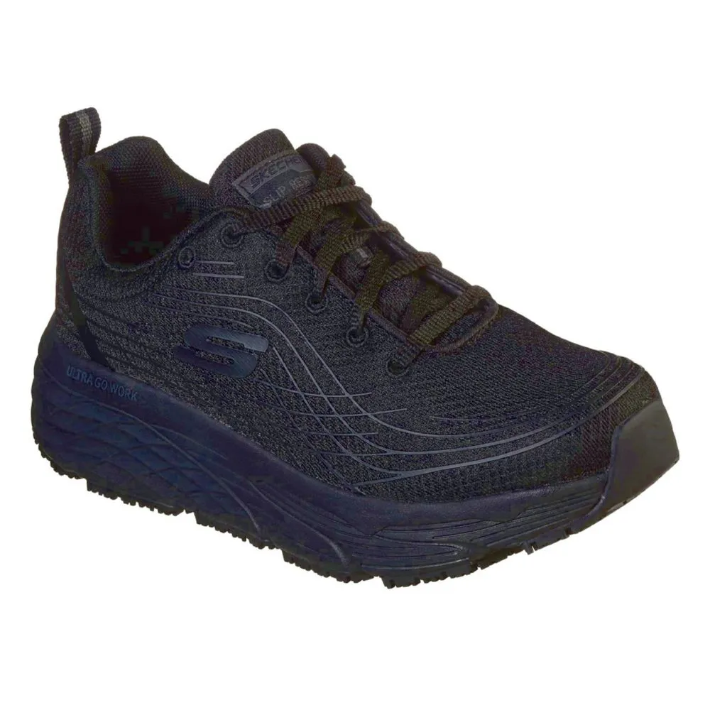 Skechers Max Cushioning Elite Sr Metal Free Womens  Non Safety Shoes Black Size 4 - Screwfix