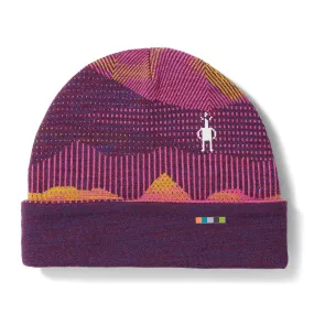 Smartwool Purple Iris Mountain Scape Kids Cuffed Beanie