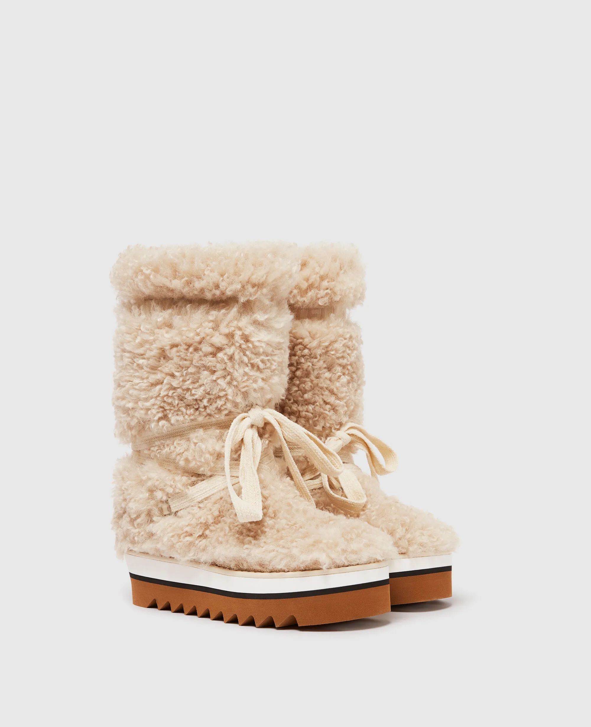 Sneak-Elyse Plush Teddy Snow Boots