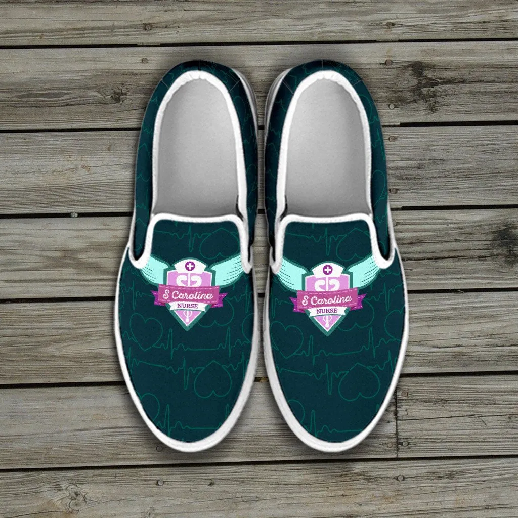 South Carolina Nurse Slip On Shoes