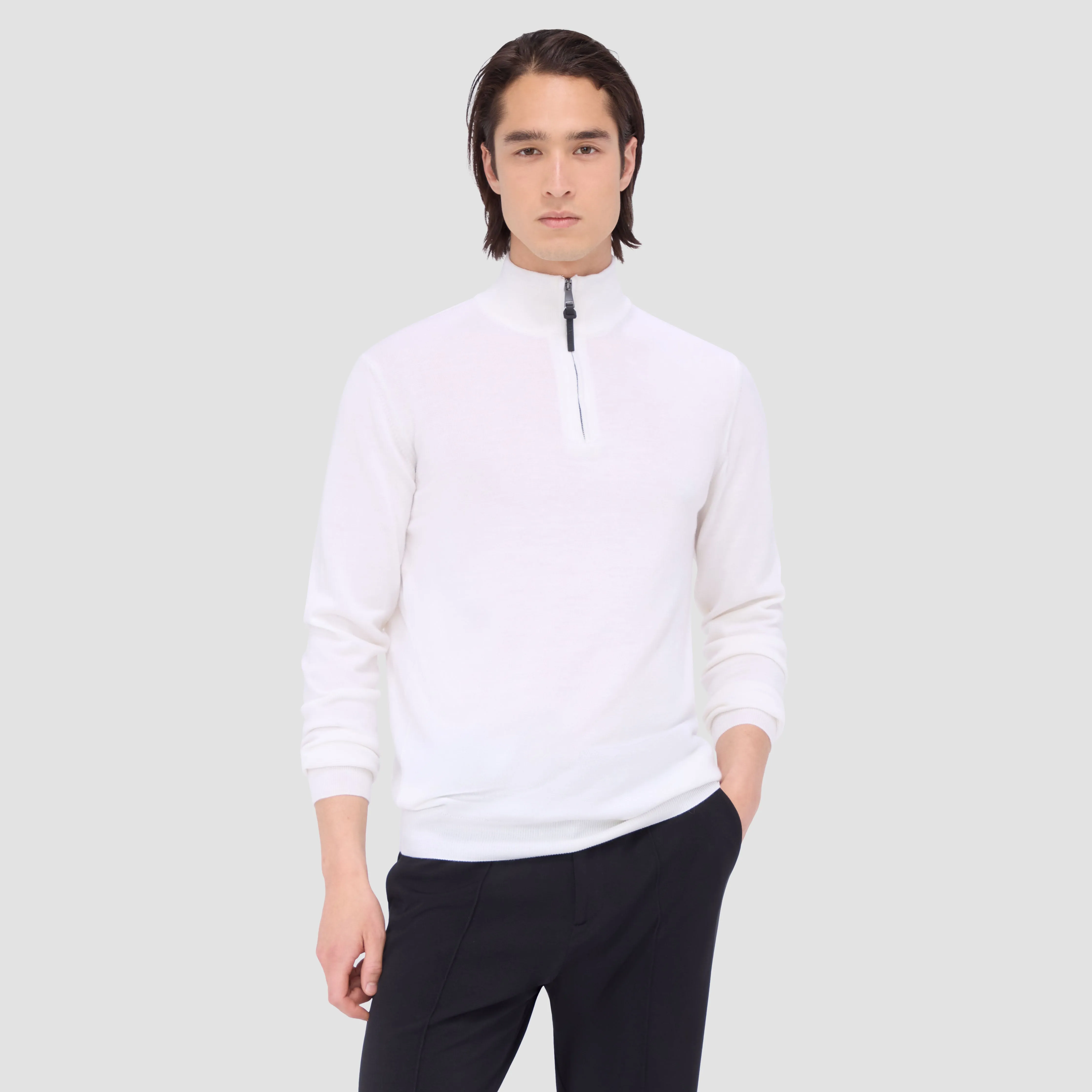 SPENCER Quarter Zip Merino Sweater