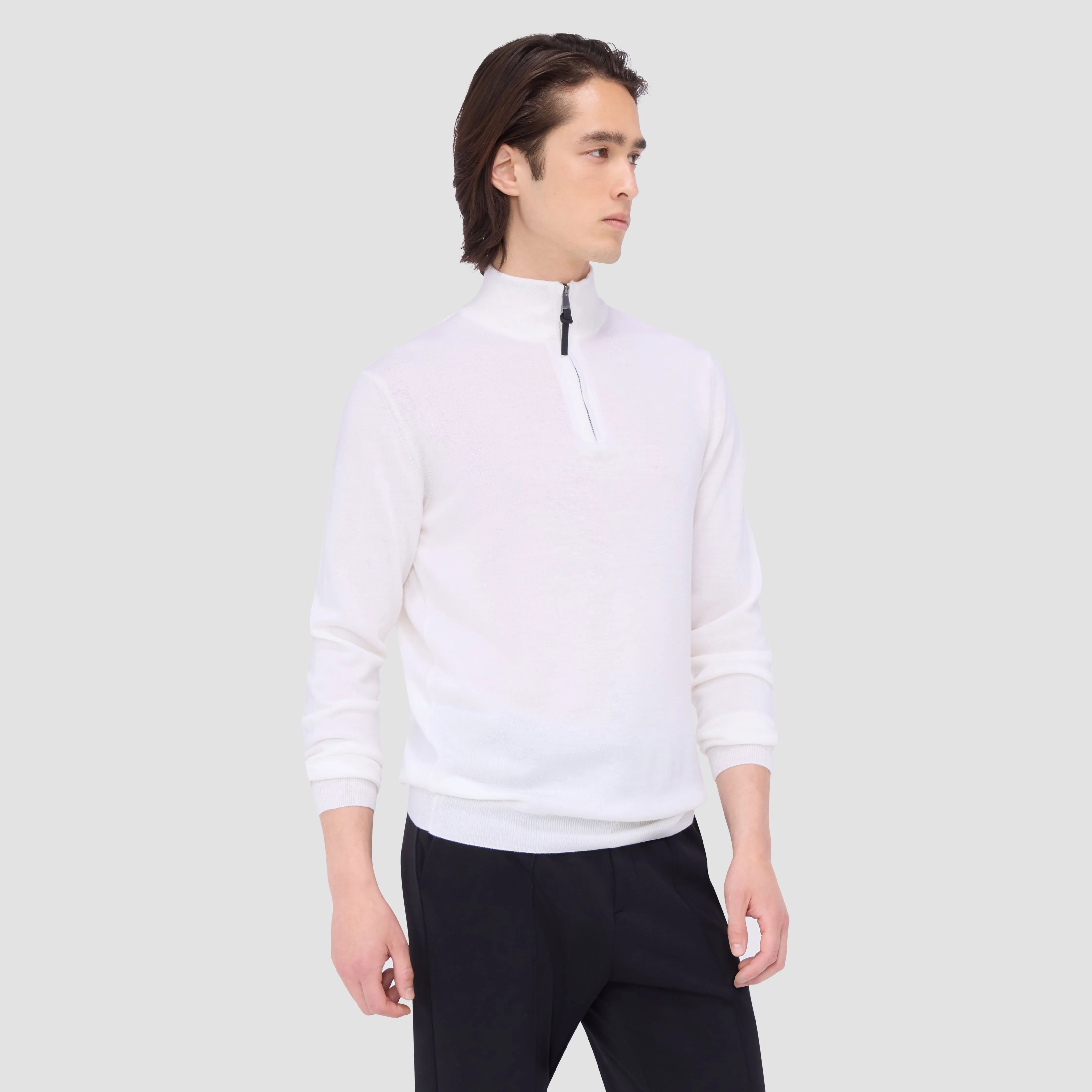 SPENCER Quarter Zip Merino Sweater