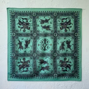 SQUARE SCARF MOSAIC ANIMALS