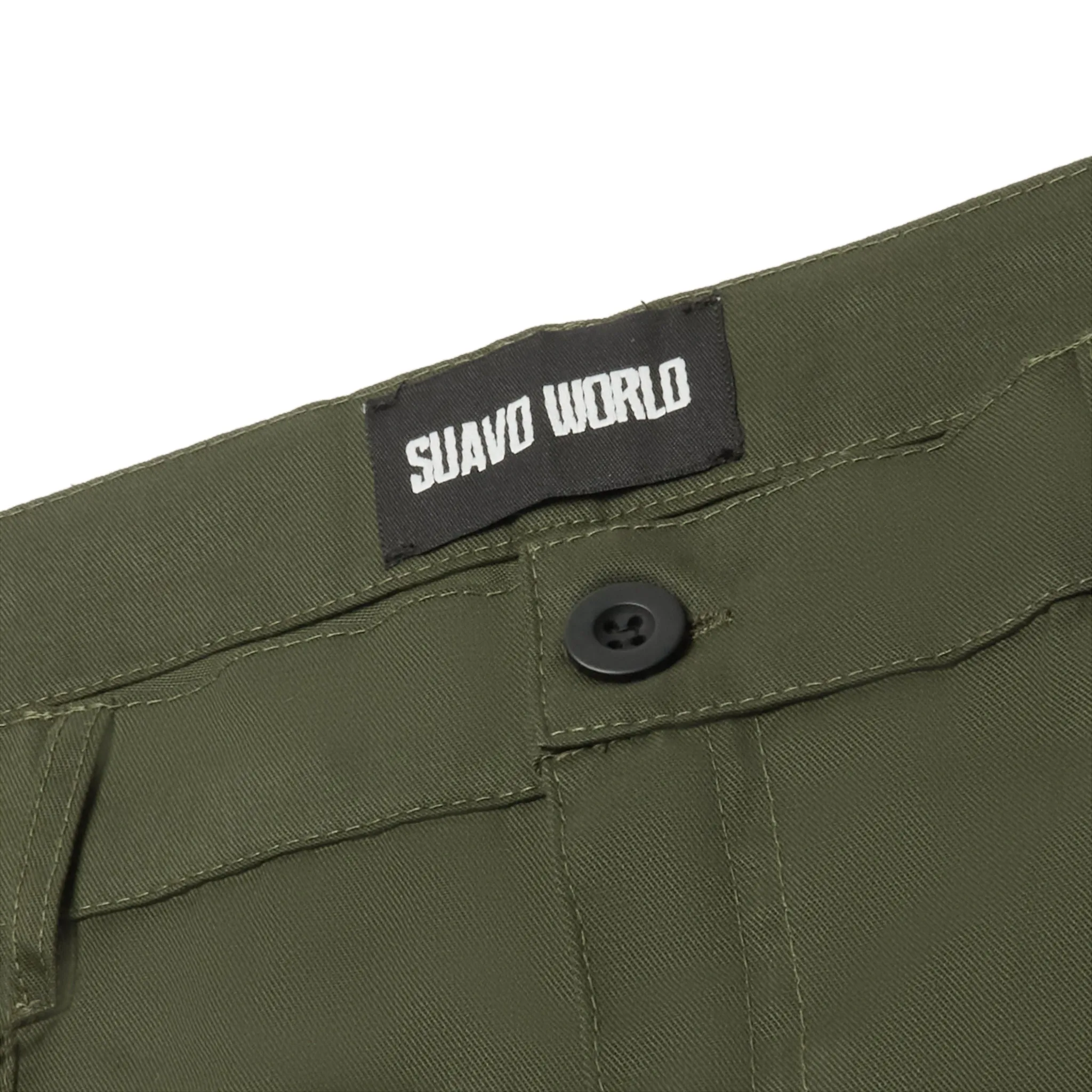 Suavo World Cargo Flare Trousers Khaki