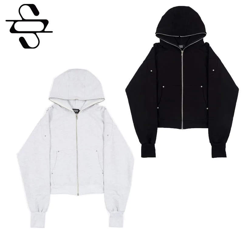 SUNDAYOFFCLUB  |●SUNDAYOFFCLUB● Full Face Zip Up Heavy Terry Moto Hoodie