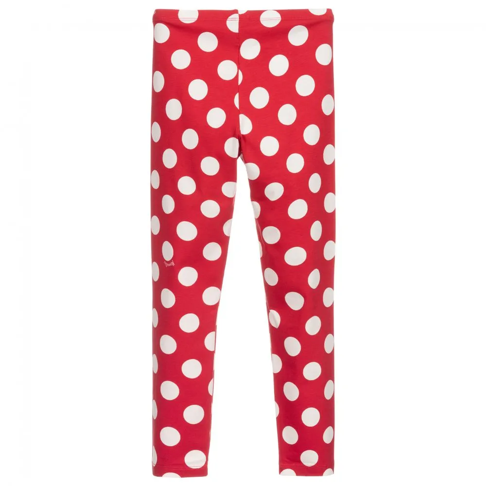 Teen Red & White Dot Leggings