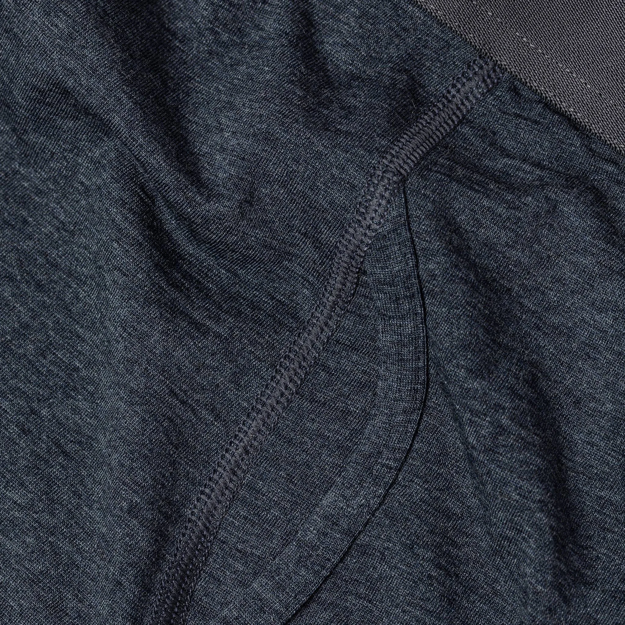 The Merino Boxer in Heather Navy