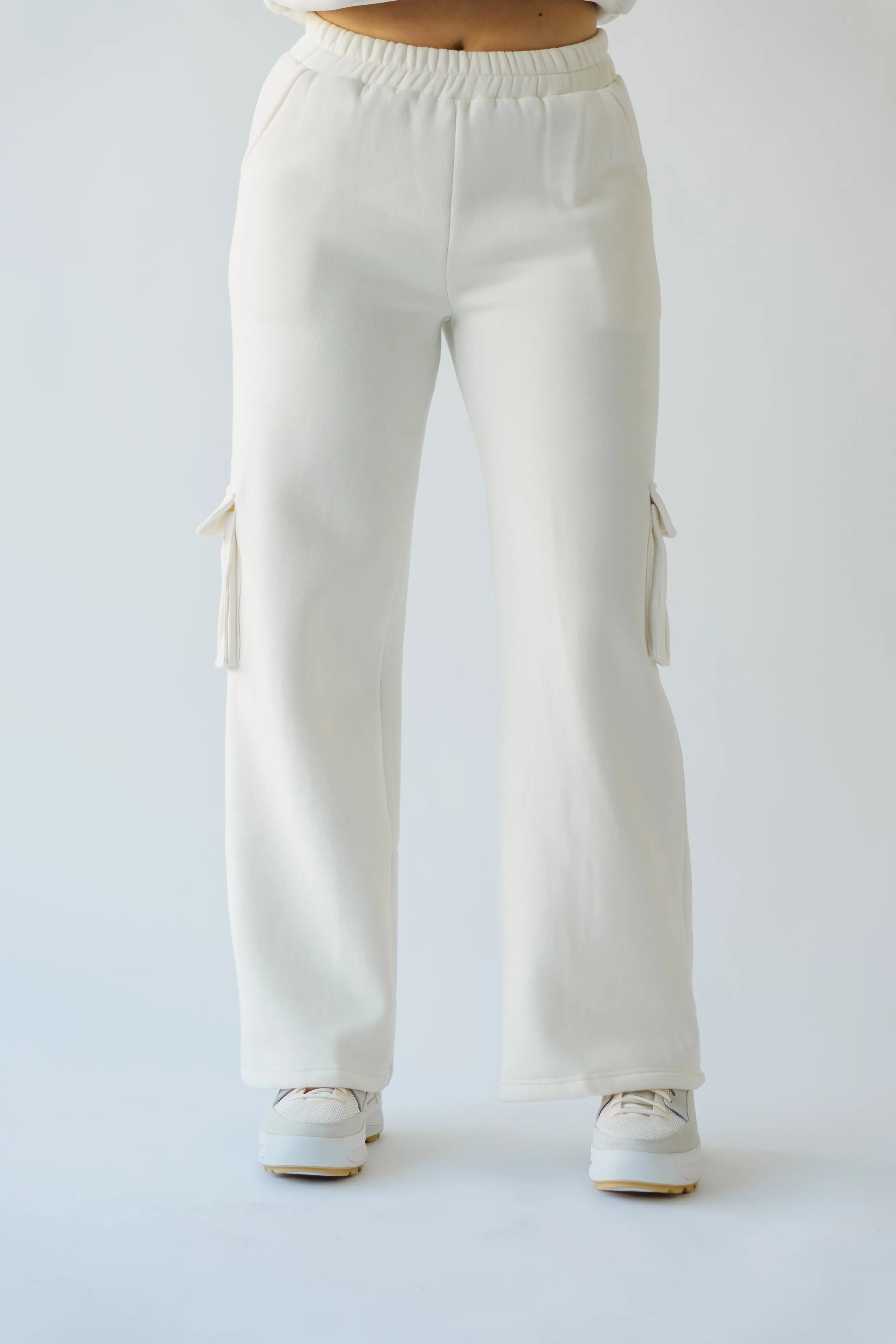 The Richland Cargo Sweatpants in Ivory