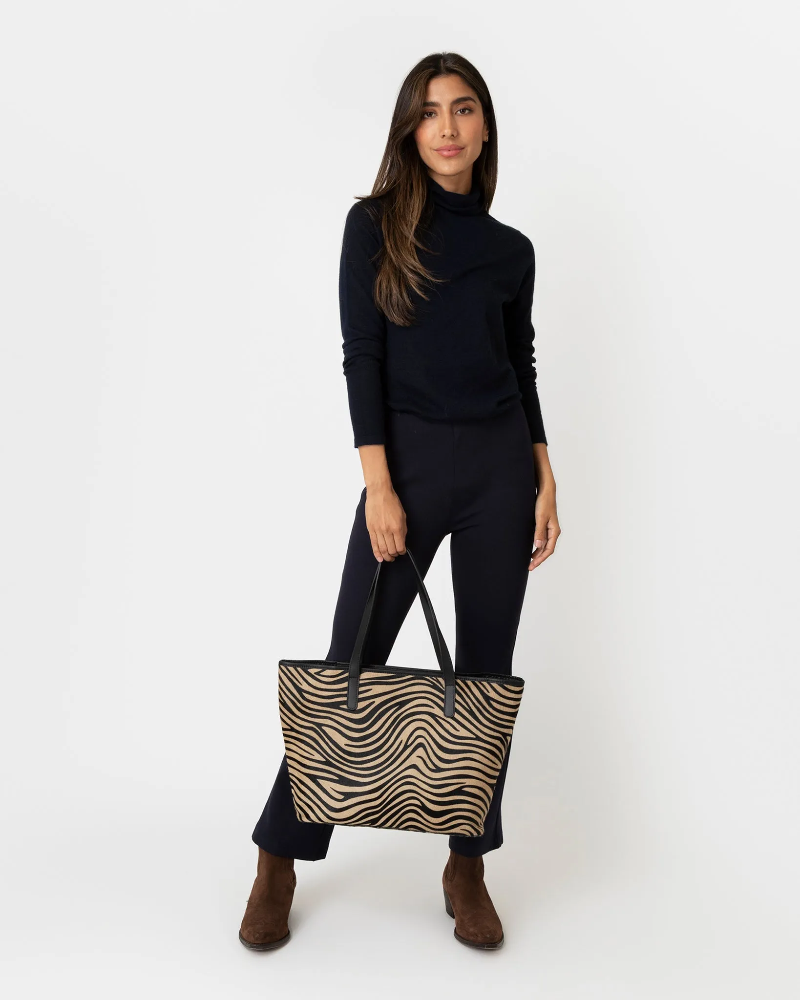 Tote Bag in Zebra Calf Hair