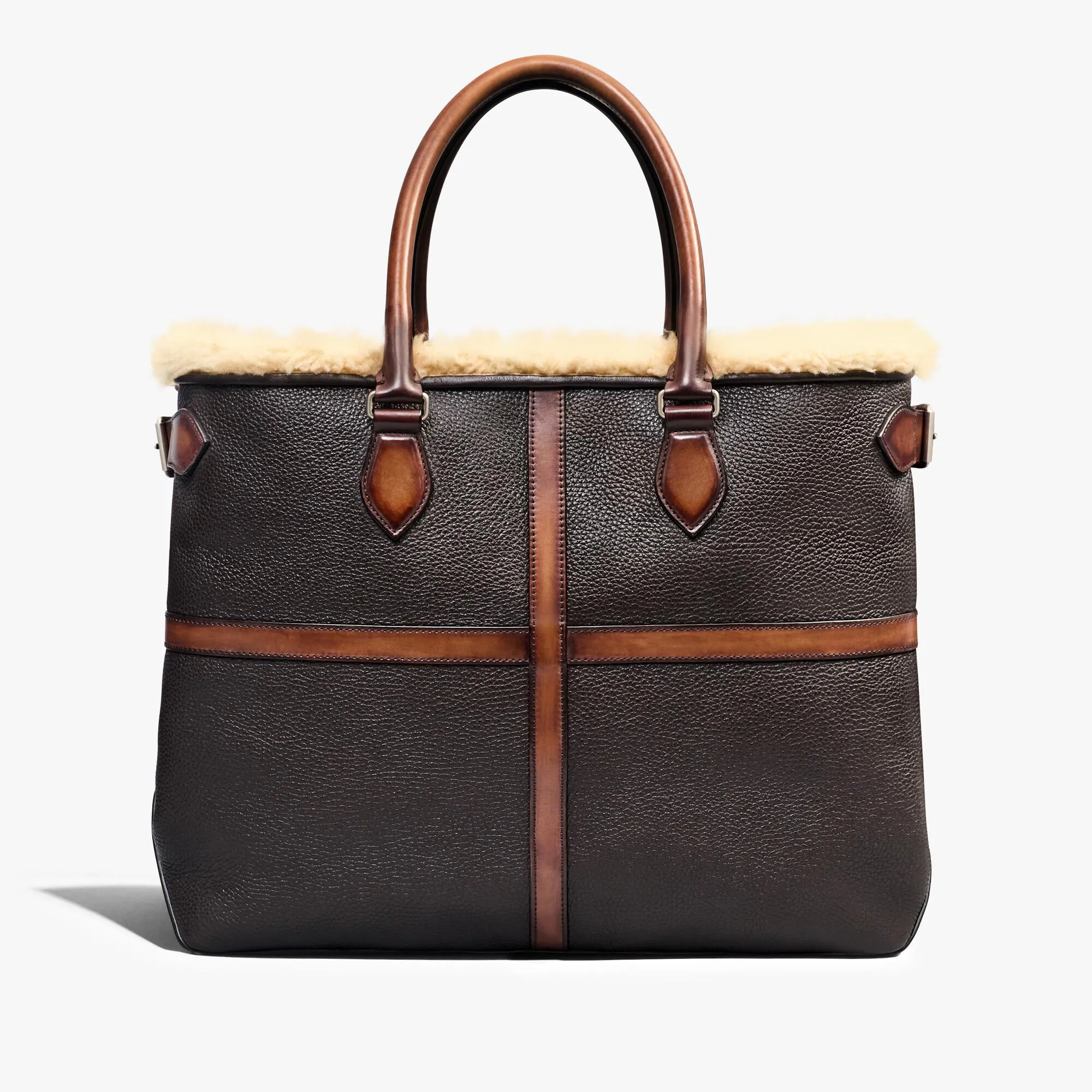 Toujours XL Deer Skin And Shearling Tote Bag