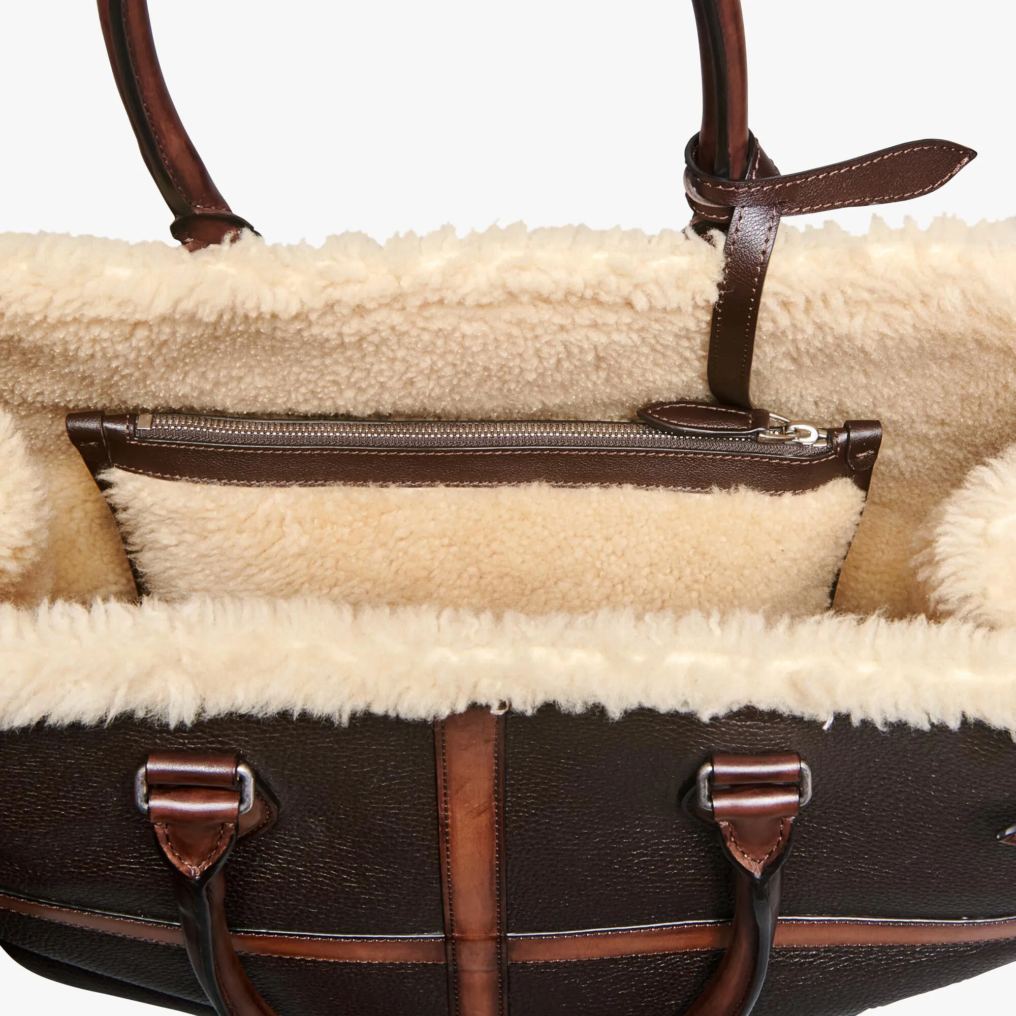 Toujours XL Deer Skin And Shearling Tote Bag