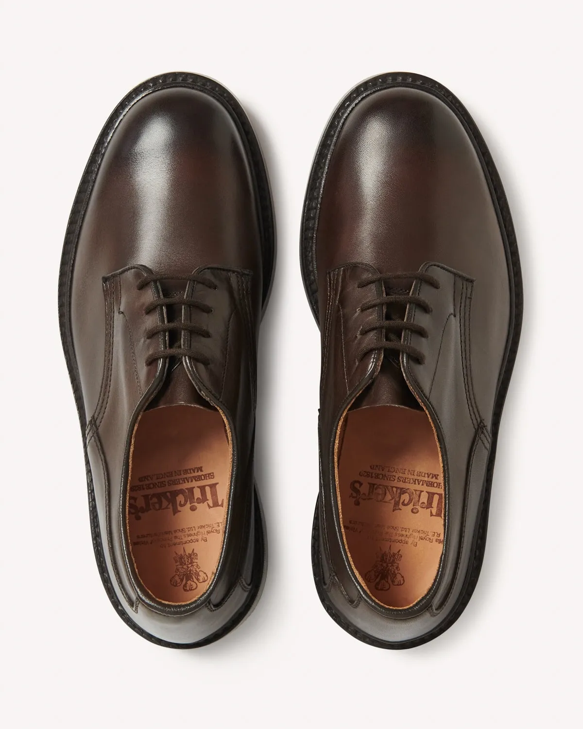 Trickers Woodstock Derby Shoes Dark Brown