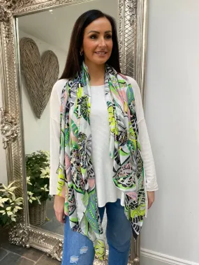 Tropical Animal Print Scarf