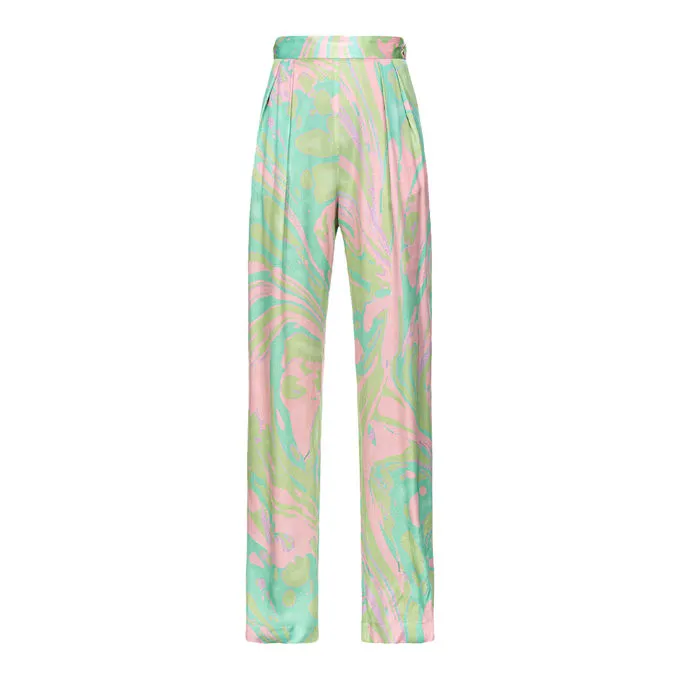 TROUSERS PENATI Woman Green Pink 